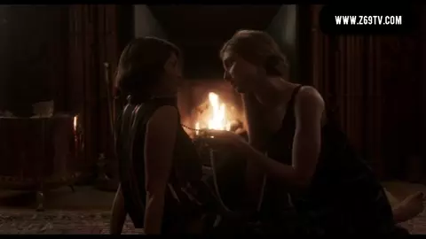 The hottest one excerpt of two lesbians masturbating in bed from Vita & Virginia (2018)
