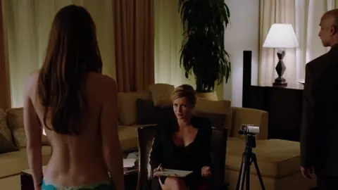 Explicit sex scene of Melissa Benoist in panties in TV series Homeland S01e02 (2011)