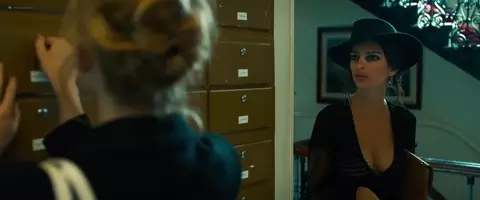 Hot British brunette Emily Ratajkowski and blonde Natalie Dormer in Darkness (2018)