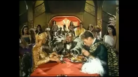 Princess has no complexes and likes to make guest cum with feet under the festive table