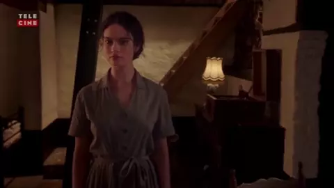 Enjoy sex scene of Lily James nude with beautiful features and petite body being fucked