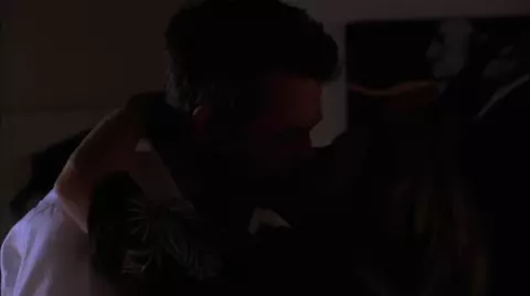 Sex act of tempting celebrity Erica Durance from feature movie Butterfly Effect 2 (2006)