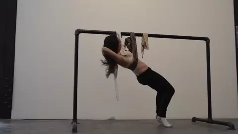 Naked on Stage Art Performance - Katiana Suspendid