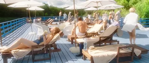 Taisiya Vilkova, Viktoriya Tolstoganova, Darya Zhovner, Polina Vitorgan nude - Sex scene from movie Vyshe neba (2019)