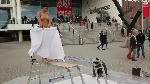 Naked on Stage Milo Moire Egg Performance Part 1