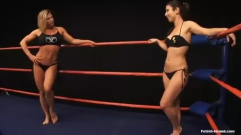 Lesbian Catfight - Wrestling Erotic Video