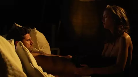 Tempting Malena Morgan rides cock in the darkness in romantic hot movie sex scene